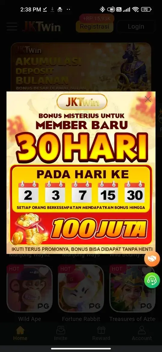 Menu deposit JKTWin